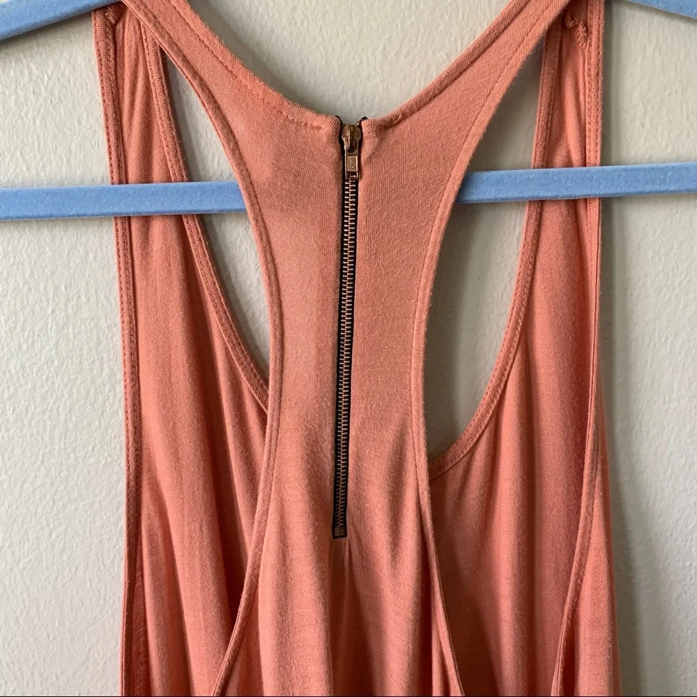 Terra Cotta Back-zip Racerback Tank - Picture 2 of 7